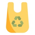 Flat vector illustration of pack. Recycling waste.