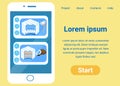 Mattress Store Vector Starting App Page Template