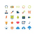 Flat vector mobile web app interface icon pack Royalty Free Stock Photo