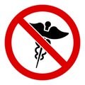 Flat Vector No Medical Caduceus Icon