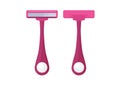 Flat vector razor isolated on color background