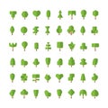 Flat vector simple trees bundle in flat style