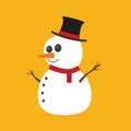 Flat vector snowman