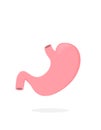 Flat vector stomach isolated on background