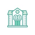 Flat vector icon of a law institution building Royalty Free Stock Photo