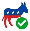 Flat Vector Vote Democrat Donkey Icon
