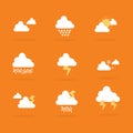 Flat vector of weather icon set