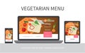 Flat Vegetarian Menu Concept