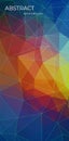 Flat vertical extremal color triangle background