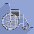 Flat Veteran Disabled Hospital Wheelchair Design Cartoon Style