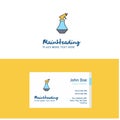 Flat Water shower Logo and Visiting Card Template. Busienss Concept Logo Design