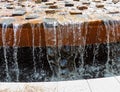 Flat waterfall with rocks on top to displace water Royalty Free Stock Photo