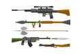 Flat weapons vector.