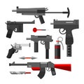 Flat weapons vector.