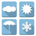 Flat weather icons