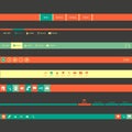 Flat Web Design, elements, buttons, icons. Royalty Free Stock Photo