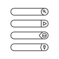 Flat Web Design elements, buttons, icons. Templates for website Royalty Free Stock Photo