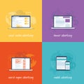 Flat web design icons for internet marketing conce