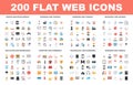 Flat Web Icons Royalty Free Stock Photo