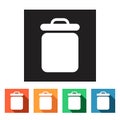 Flat web icons (recycle bins), illustration