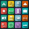 Travel web icons vector set