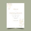 flat wedding invitation vector design illustration