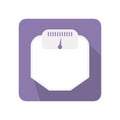 Flat weight machine icon vector illustration on color background Royalty Free Stock Photo