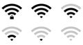 WiFi icons black inside with different connections