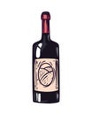 flat wine bottle icon