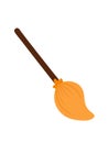 Flat Witch Broom for Halloween hand drawn doodle vector illustration Royalty Free Stock Photo