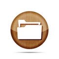 Flat wooden folder icon