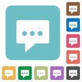 Flat working chat icons