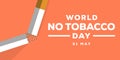 flat world no tobacco day background illustration design banner poster