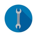 Flat Wrench Circle Icon