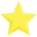 Flat yellow star. Royalty Free Stock Photo