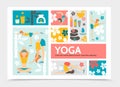 Flat Yoga And Harmony Infographic Concept