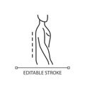 Flatback syndrome linear icon