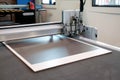 Flatbed cutter/router (cutting plotter) Royalty Free Stock Photo