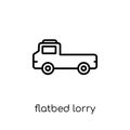 flatbed lorry icon from Transportation collection. Royalty Free Stock Photo