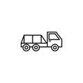 flatbed pickup icon. Element of construction machine icon for mobile concept and web apps. Thin line flatbed pickup icon can be