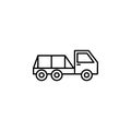 flatbed pickup icon. Element of construction machine icon for mobile concept and web apps. Thin line flatbed pickup icon can be Royalty Free Stock Photo