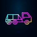 Flatbed pickup nolan icon. Simple thin line, outline vector of consruction machinery icons for ui and ux, website or mobile Royalty Free Stock Photo