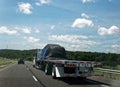 Flatbed Semi Truck with Freight