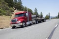 Flatbed Semi Truck Hauling Wire Cargo