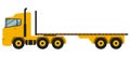 Flatbed trailer tractor truck icon. Vector illustration. Royalty Free Stock Photo