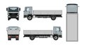 Flatbed truck template