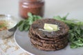 Flatbread with finger millet and fenugreek leaves served with masala curd. It is also called Nachni methi thepla, a healthy and