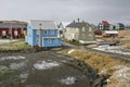 Colorful houses on Flatey island