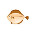 Flatfish cartoon icon