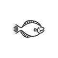 Flatfish line icon